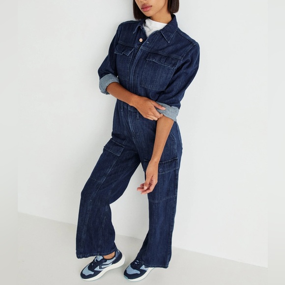 GAP Denim - GAP Women's Denim Cargo Overall Jumpsuit